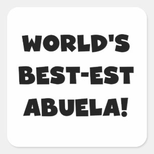 Adesivo Quadrado Os melhores presentes brancos e negros da Abuela d