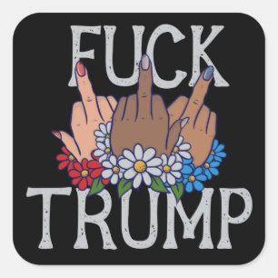 Adesivo Quadrado Os meus sentimentos em Donald Trump United Stand