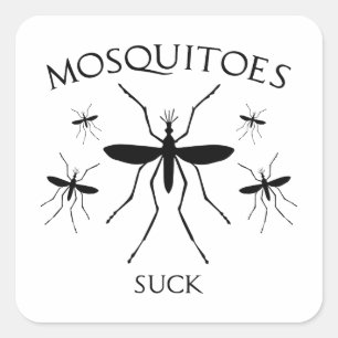 Adesivo Quadrado Os mosquitos sugam