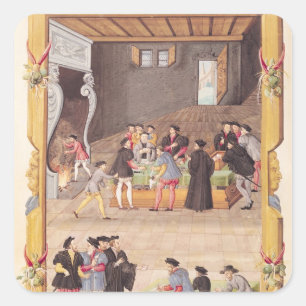 Adesivo Quadrado Os notários e os secretários do rei