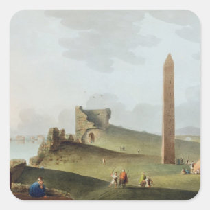 Adesivo Quadrado Os Obelisks em Alexandria, chamada o Nee de
