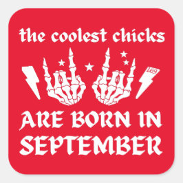 ADESIVO QUADRADO OS PINTINHOS MAIS FRACOS SÃO NASCERES NO  DE SETEM