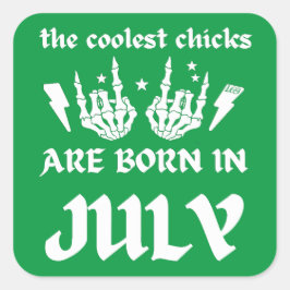 Adesivo Quadrado OS PINTINHOS MAIS LEGAIS SÃO NASCER NO aniversário