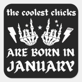 Adesivo Quadrado OS PINTINHOS MAIS LEGAIS SÃO NASCER NO aniversário