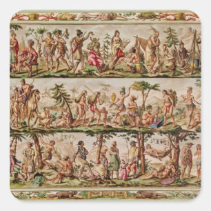 Adesivo Quadrado Os povos principais dos Americas, c.1798-99