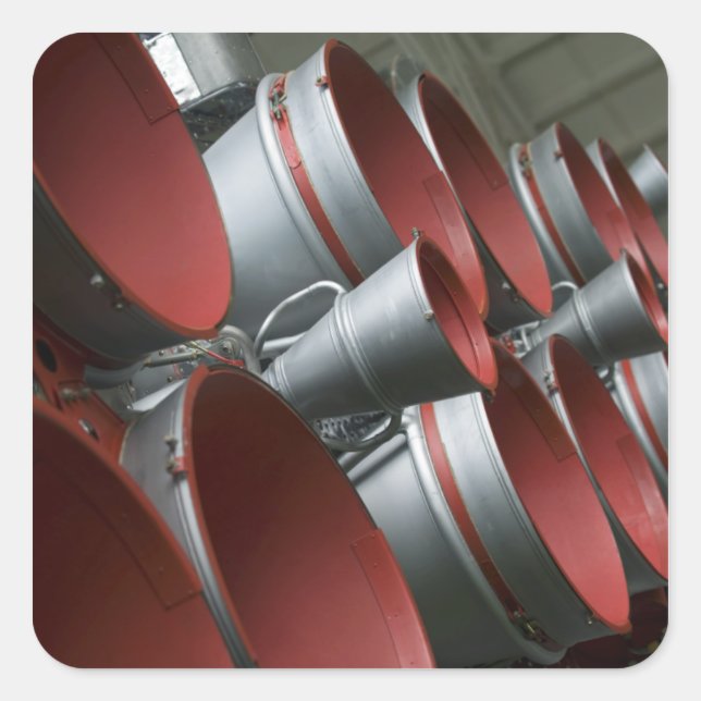 Adesivo Quadrado Os propulsores da nave Soyuz TMA-14 3 (Frente)