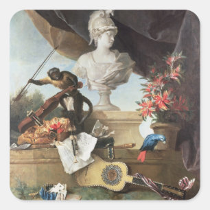 Adesivo Quadrado Os quatro continentes: Europa, 1722 (óleo em