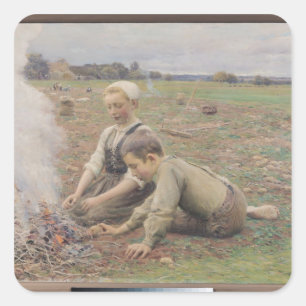 Adesivo Quadrado Os recolectores da batata, 1898