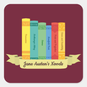 Adesivo Quadrado Os romances de Jane Austen III