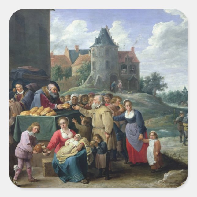 Adesivo Quadrado Os sete atos do Compaixão (Frente)