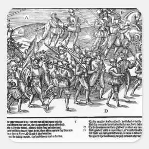 Adesivo Quadrado Os soldados capturam o Kerne de madeira malandro