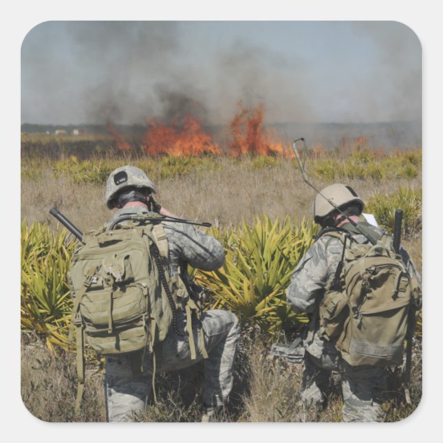 Adesivo Quadrado Os soldados chamam informações (Frente)