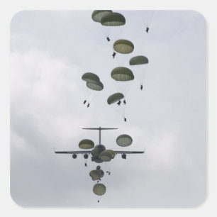 Adesivo Quadrado Os soldados do exército saltam de A.A. - 17