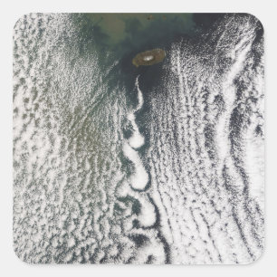 Adesivo Quadrado Os vortices da nuvem fora de Cheju fazem, Coreia