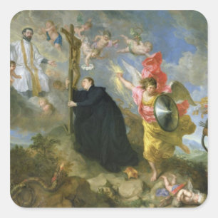 Adesivo Quadrado Os votos do santo Aloysius de Gonzaga