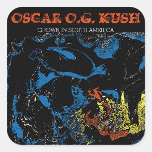 ADESIVO QUADRADO OSCAR O.G. KUSH