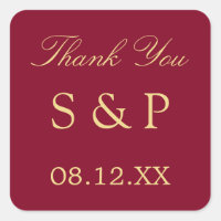 Ouro Burgundy Beige Casamento Favor Obrigado