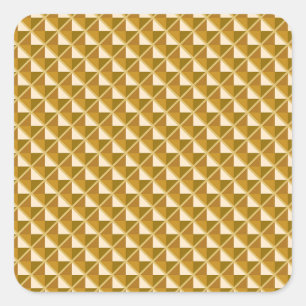 Adesivo Quadrado Ouro colorido, olhar metálico, grade enchida