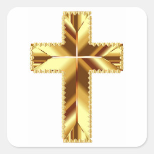ADESIVO QUADRADO OURO HOLY CROSS