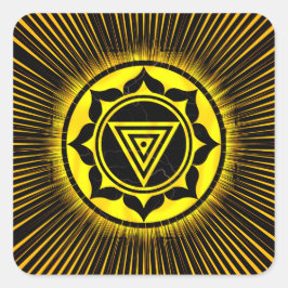 Adesivo Quadrado Ouro Kali Yantra Rise Caneta