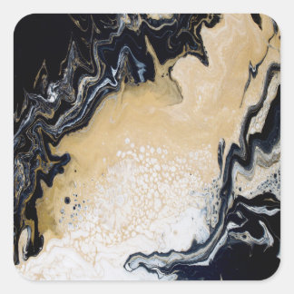 Adesivo Quadrado Ouro preto