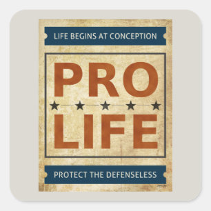 Adesivo Quadrado Outdoor Pro Life