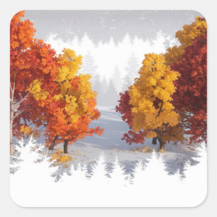 Adesivo Quadrado Outono