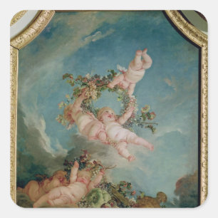 Adesivo Quadrado Outono, de uma série de Quatro Estações