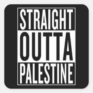 Adesivo Quadrado outta reto Palestina
