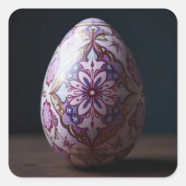 Adesivo Quadrado Ovo de Páscoa Esplendor Roxo