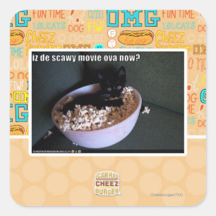 Adesivo Quadrado Óvulos scawy do filme de Iz de agora?
