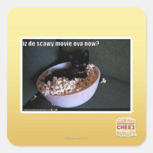 Adesivo Quadrado Óvulos scawy do filme de Iz de agora?