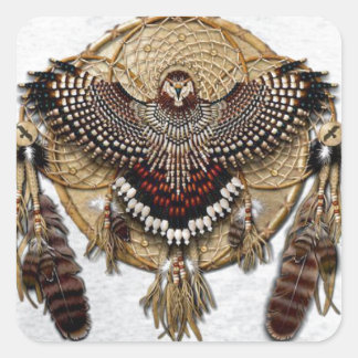 Adesivo Quadrado Owl Dream Catcher