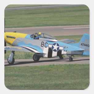 Adesivo Quadrado P-51 D norte-americano Dazzling Donna no