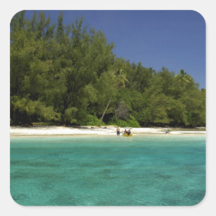 Adesivo Quadrado Pacífico Sul, Polinésia Francesa, Moorea