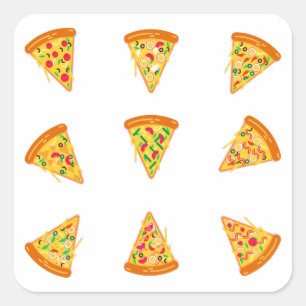 Adesivo Quadrado Pacote de Conjunto de Pizza: Ofertas e Pacotes Del