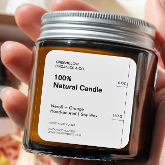 Adesivo Quadrado Pacote de produto branco moderno e limpo