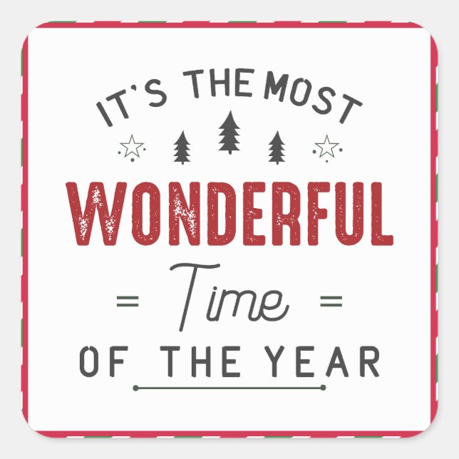 Adesivo Quadrado Pacote do presente (Frente)