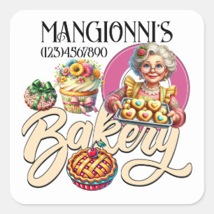 Adesivo Quadrado Padaria