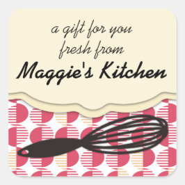 Adesivo Quadrado padaria de cozinhar de uísque geométrico