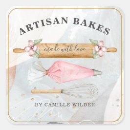 Adesivo Quadrado Padaria pastelaria Panelaria Panelaria Panelaria B