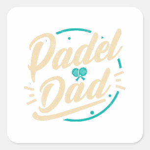 Adesivo Quadrado Paddleball Padel da Plataforma de Pai de Padel