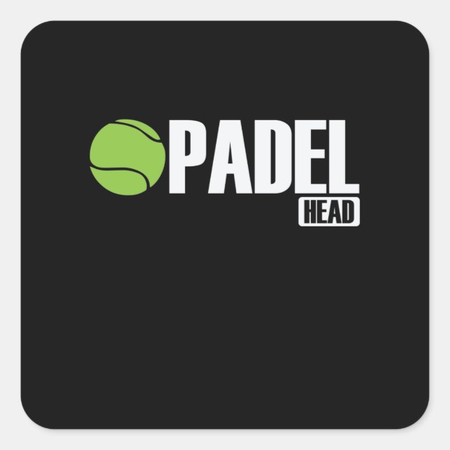 Adesivo Quadrado Padel Head Tênis Sport und Ball (Frente)