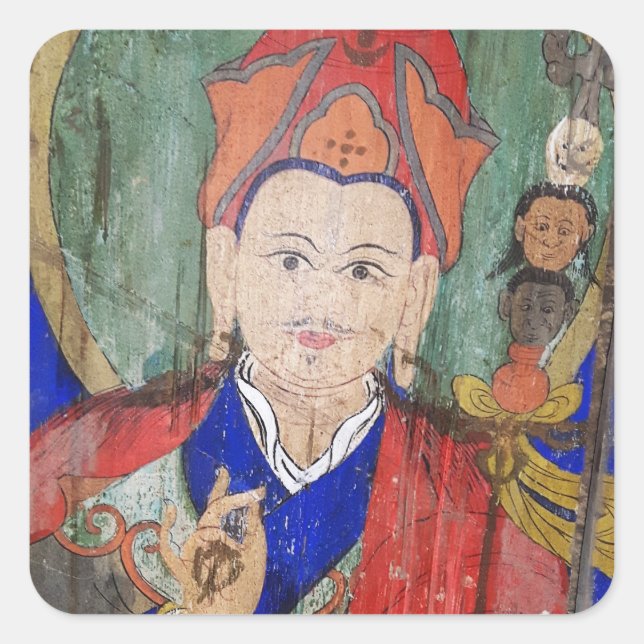 Adesivo Quadrado Padmasambhava, Buda - Guru Rinpoche, Nepal (Frente)