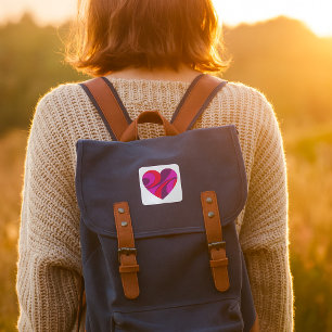 Adesivo Quadrado Padrão abstrato de espiral vermelho e cor-de-rosa