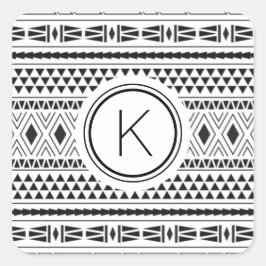 Adesivo Quadrado Padrão branco preto