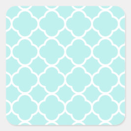 Adesivo Quadrado Padrão Clássico do Quatrefoil em Marrocos