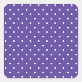 Adesivo Quadrado Padrão contínuo de bolinhas roxas médias