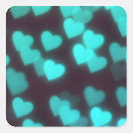 Adesivo Quadrado Padrão Coração Moderno Correto