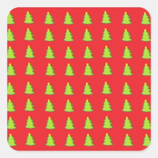 Adesivo Quadrado Padrão da árvore de Natal